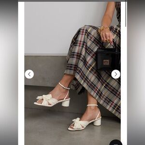 Loeffler Randall Dahlia faux leather-trimmed sandals